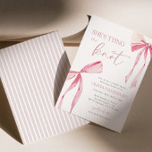 Sie bindet das Brautparty des "Knot Coquette Bow" Einladung