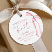 Sie bindet das Brautparty des "Knot Coquette Bow" Geschenkanhänger