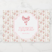 Sie bindet das Brautparty des "Knot Coquette Bow" Schaumweinetikett (Einzelnes Label)