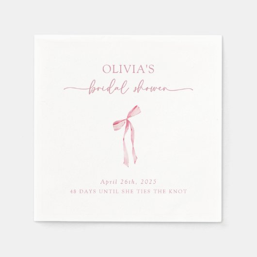 Sie bindet das Brautparty des "Knot Coquette Bow" Serviette (Vorderseite)