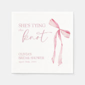 Sie bindet das Brautparty des "Knot Coquette Bow" Serviette (Vorderseite)
