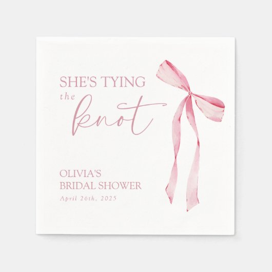 Sie bindet das Brautparty des "Knot Coquette Bow" Serviette (Vorderseite)
