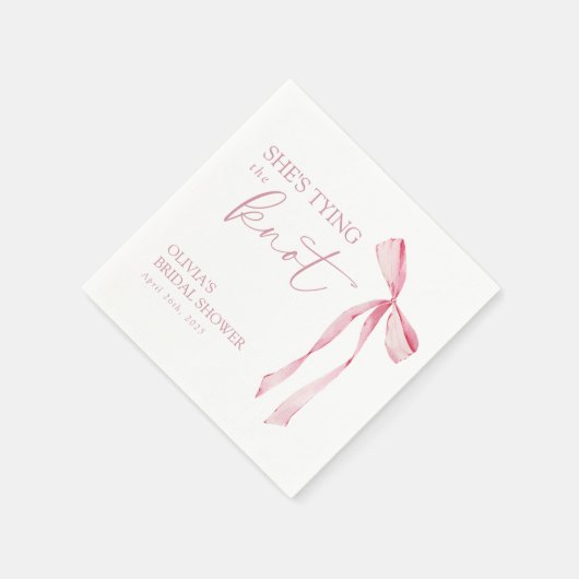 Sie bindet das Brautparty des "Knot Coquette Bow" Serviette (Ecke)