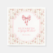 Sie bindet das Brautparty des "Knot Coquette Bow" Serviette (Vorderseite)