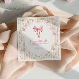 Sie bindet das Brautparty des "Knot Coquette Bow" Serviette