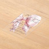 Sie bindet das Brautparty des Knot-Pink-Bows Acryleinladungen (Ablage )