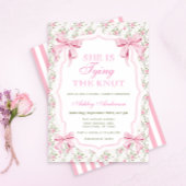 Sie bindet das Brautparty des Knot-Pink-Bows Einladung