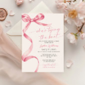 Sie bindet das Brautparty des Knot-Pink-Bows Einladung