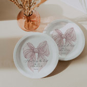 Sie bindet das Brautparty des Knot-Pink-Bows Pappteller