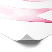 Sie bindet das Brautparty des Knot-Pink-Bows Poster (Ecke)