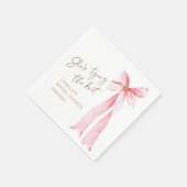 Sie bindet das Brautparty des Knot-Pink-Bows Serviette (Ecke)