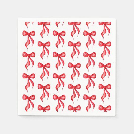 Sie bindet das Brautparty des "Knot Red Bow Patter Serviette (Vorderseite)