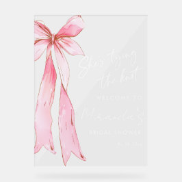 Sie bindet das Brautparty des Knotens Acrylschild