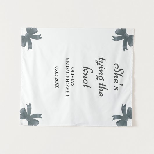 Sie bindet das Brautparty des Knotens an den Hinte Wandteppich (Vorderseite (Horizontal))