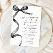 Sie bindet das Brautparty des Knotens Black Bow Einladung