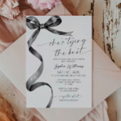 Sie bindet das Brautparty des Knotens Black Bow Einladung