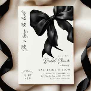 Sie bindet das Brautparty des Knotens Black Bow Einladung