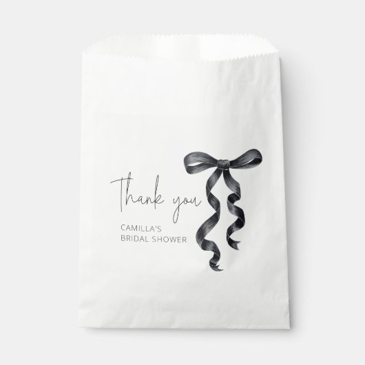 Sie bindet das Brautparty des Knotens Black Bow Geschenktütchen (Vorderseite)