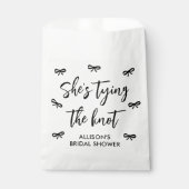 Sie bindet das Brautparty des Knotens Black Bow Geschenktütchen (Vorderseite)