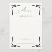 Sie bindet das Brautparty des Knotens Black Bow Hinweiskarte (Vorderseite)