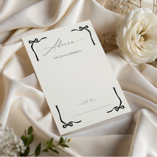 Sie bindet das Brautparty des Knotens Black Bow Hinweiskarte