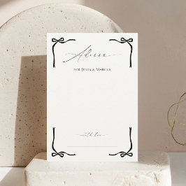 Sie bindet das Brautparty des Knotens Black Bow Hinweiskarte