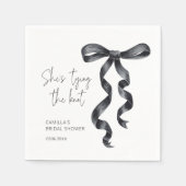 Sie bindet das Brautparty des Knotens Black Bow Serviette (Vorderseite)