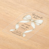 Sie bindet das Brautparty des Knotens Bow Acryleinladungen (Ablage )