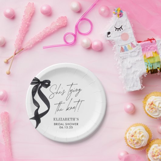 Sie bindet das Brautparty des Knotens Bow Pappteller (Party)