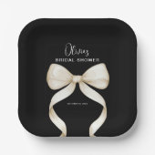 Sie bindet das Brautparty des Knotens Bow Pappteller (Vorderseite)