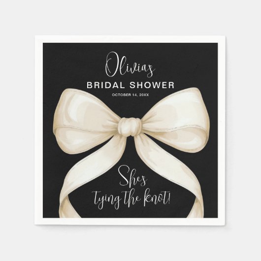 Sie bindet das Brautparty des Knotens Bow Serviette (Vorderseite)