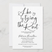 Sie bindet das Brautparty des Knotens Einladung (Vorderseite)