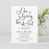 Sie bindet das Brautparty des Knotens Einladung (Stehend Vorderseite)