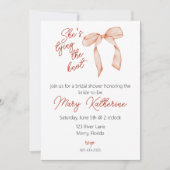 Sie bindet das Brautparty des Knotens Einladung (Vorderseite)