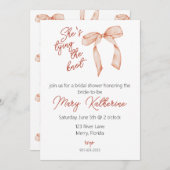 Sie bindet das Brautparty des Knotens Einladung (Vorne/Hinten)