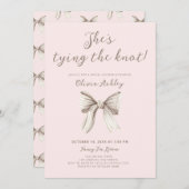 Sie bindet das Brautparty des Knotens Einladung (Vorne/Hinten)