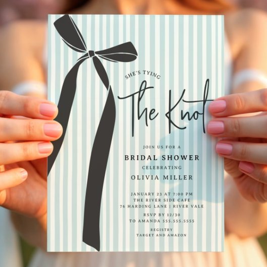 Sie bindet das Brautparty des Knotens Einladung