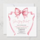 Sie bindet das Brautparty des Knotens Einladung (Vorderseite)