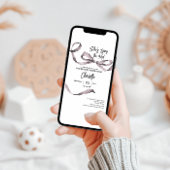 Sie bindet das Brautparty des Knotens grau an Einladung