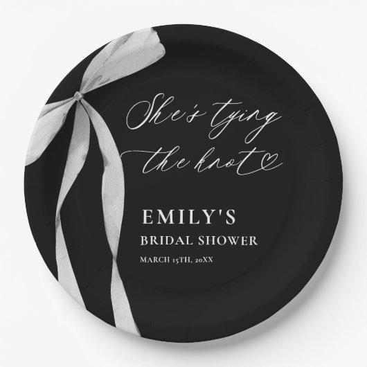 Sie bindet das Brautparty des Knotens Pappteller (Vorderseite)