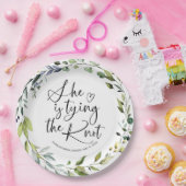 Sie bindet das Brautparty des Knotens Pappteller (Party)