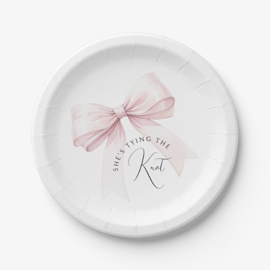 Sie bindet das Brautparty des Knotens Pappteller (Vorderseite)