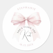 Sie bindet das Brautparty des Knotens Runder Aufkleber (Vorderseite)