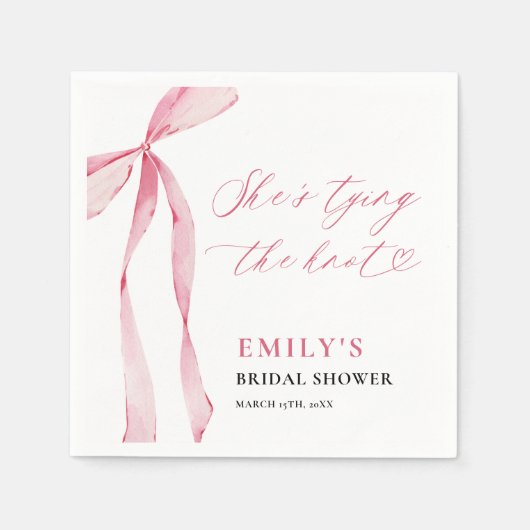 Sie bindet das Brautparty des Knotens Serviette (Vorderseite)