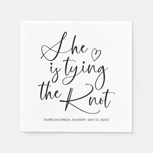 Sie bindet das Brautparty des Knotens Serviette (Vorderseite)