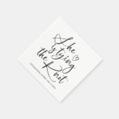 Sie bindet das Brautparty des Knotens Serviette (Ecke)