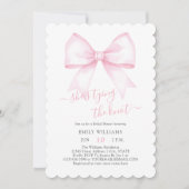 Sie bindet das Brautparty des Knottrosa-Blush-Bows Einladung (Vorderseite)