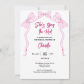 Sie bindet das Brautparty des nicht einfachen rosa Einladung (Vorderseite)