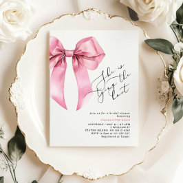 Sie bindet das Brautparty des rosa Knollen an Einladung