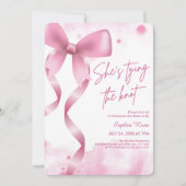 Sie bindet das Brautparty des weich rosa Knöchels Einladung (Vorderseite)